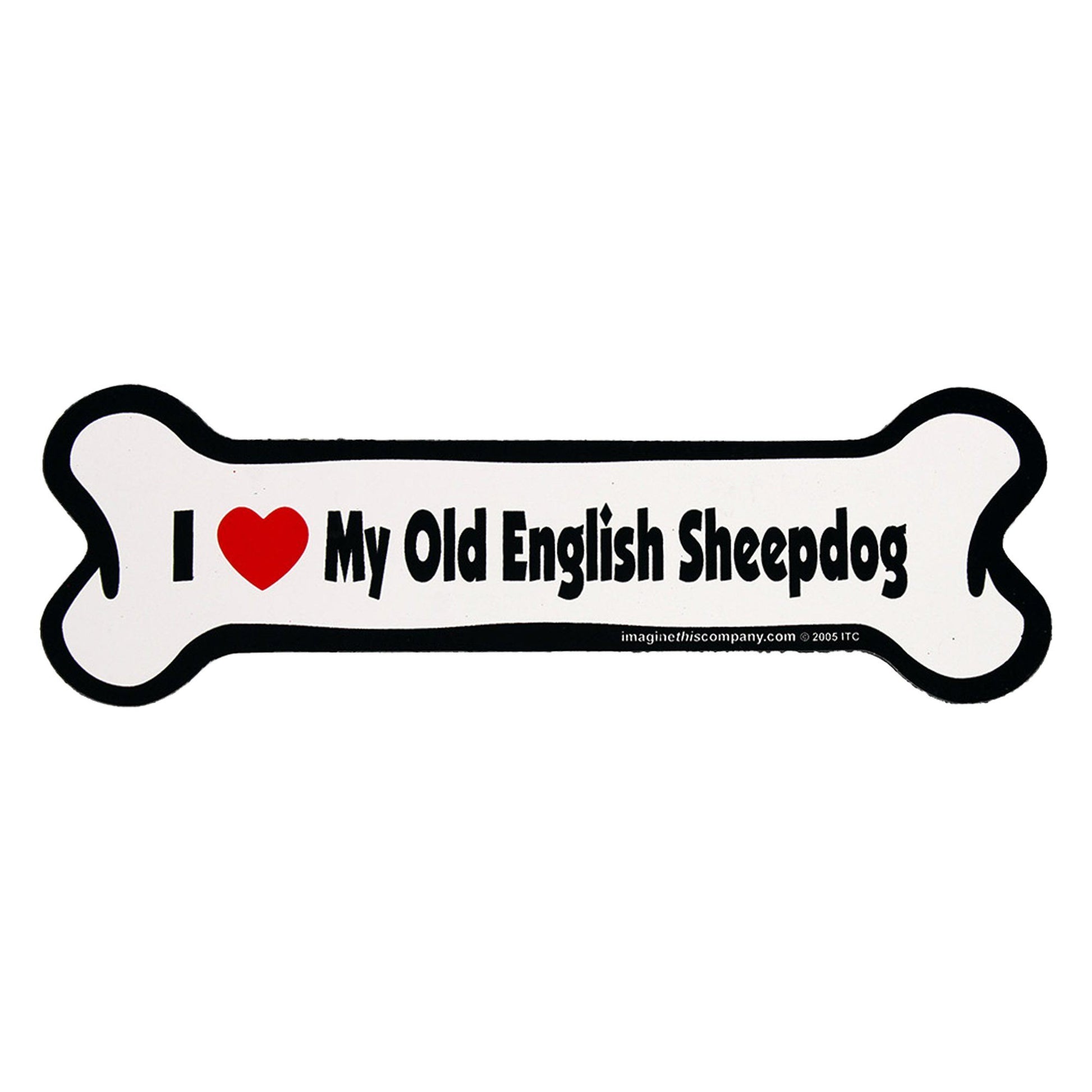 I Love My Dog Car Magnet: Breeds L - Z