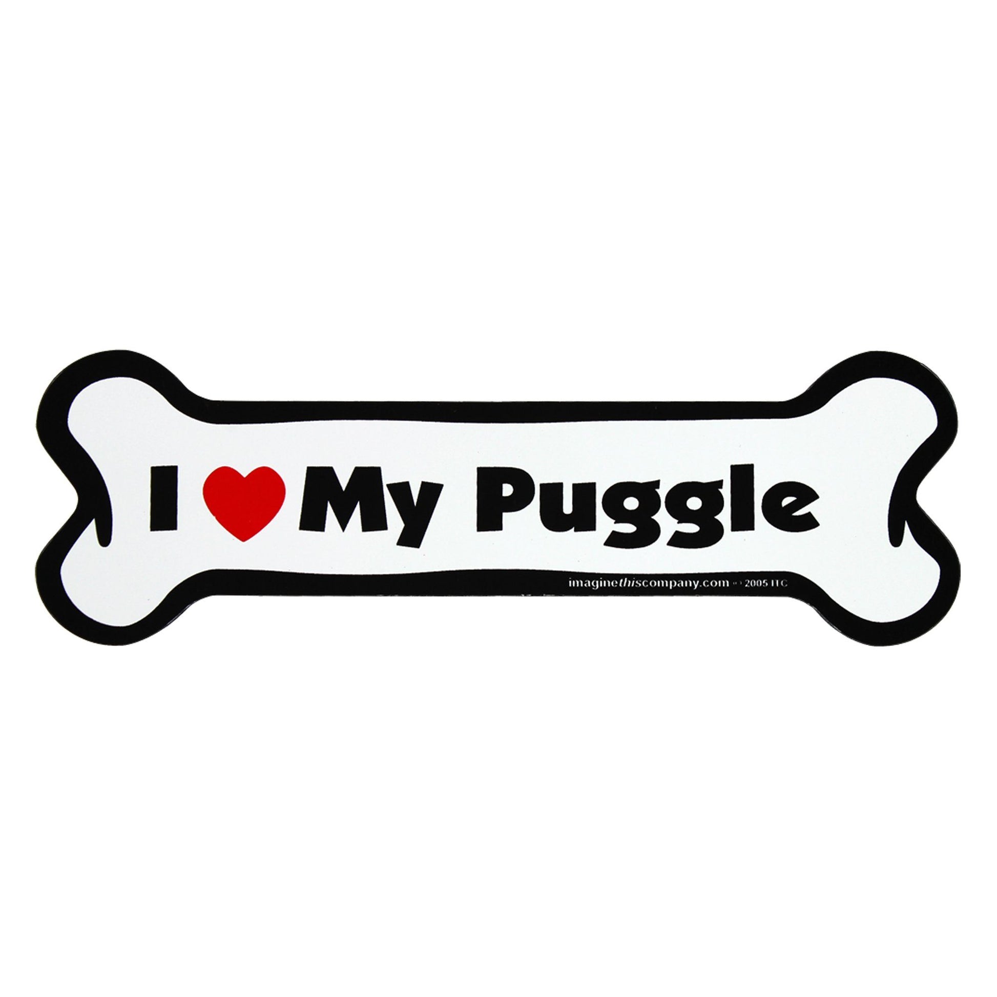 I Love My Dog Car Magnet: Breeds L - Z