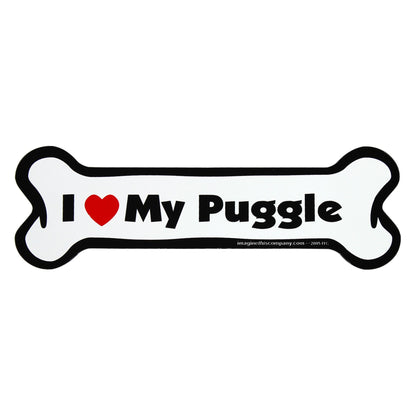 I Love My Dog Car Magnet: Breeds L - Z