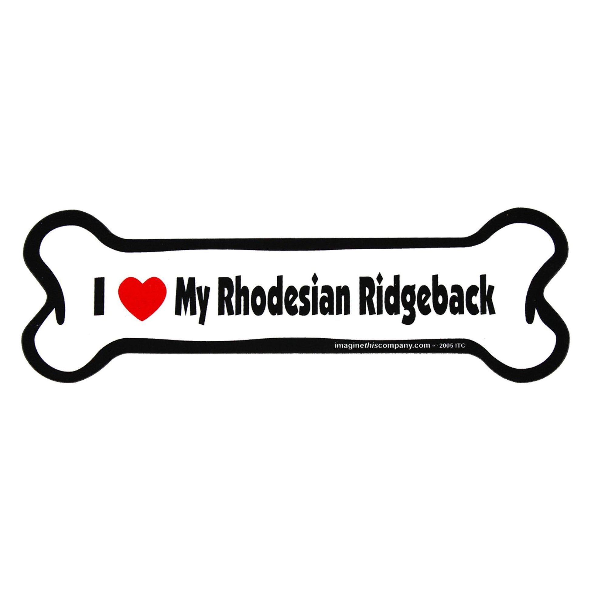 I Love My Dog Car Magnet: Breeds L - Z