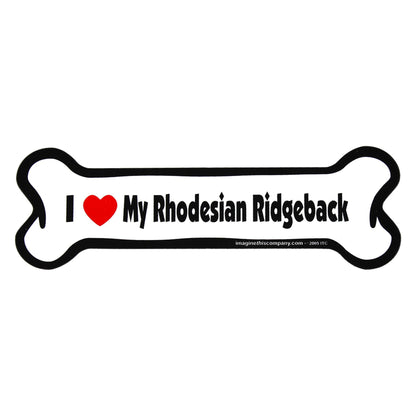 I Love My Dog Car Magnet: Breeds L - Z