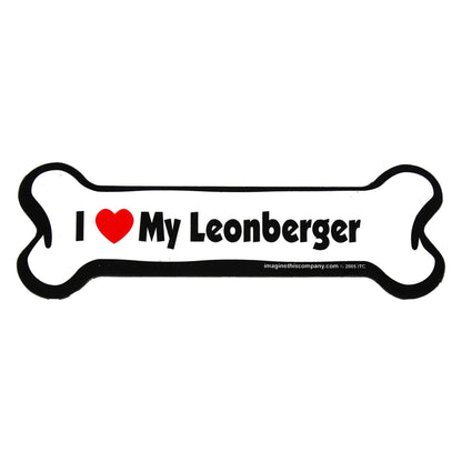 I Love My Dog Car Magnet: Breeds L - Z