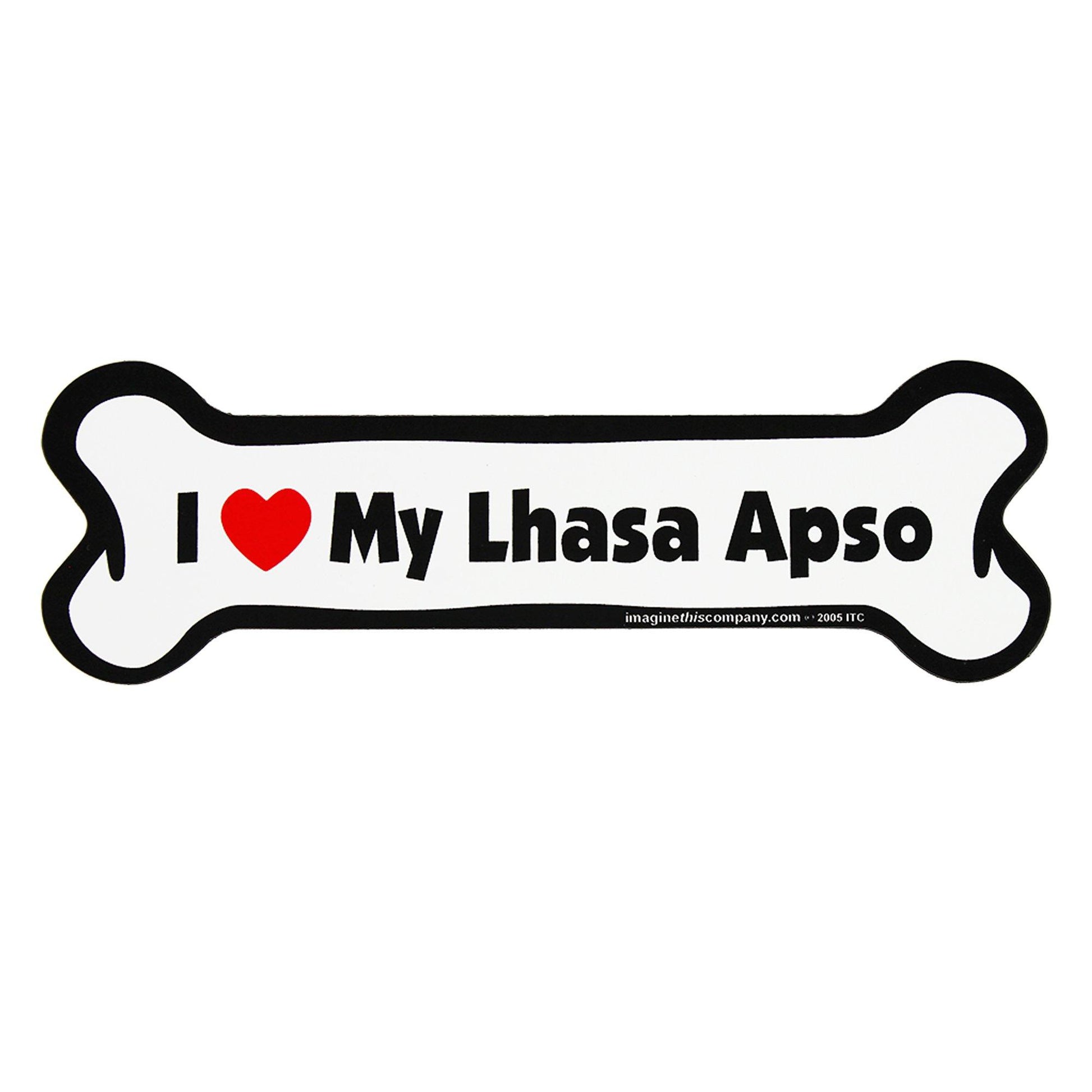 I Love My Dog Car Magnet: Breeds L - Z