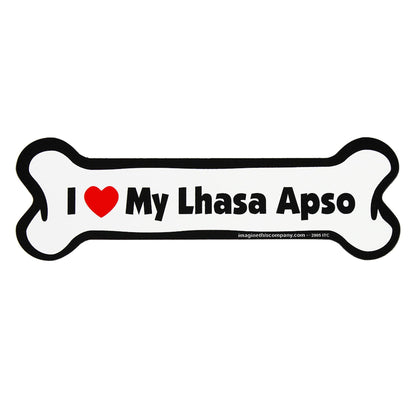 I Love My Dog Car Magnet: Breeds L - Z