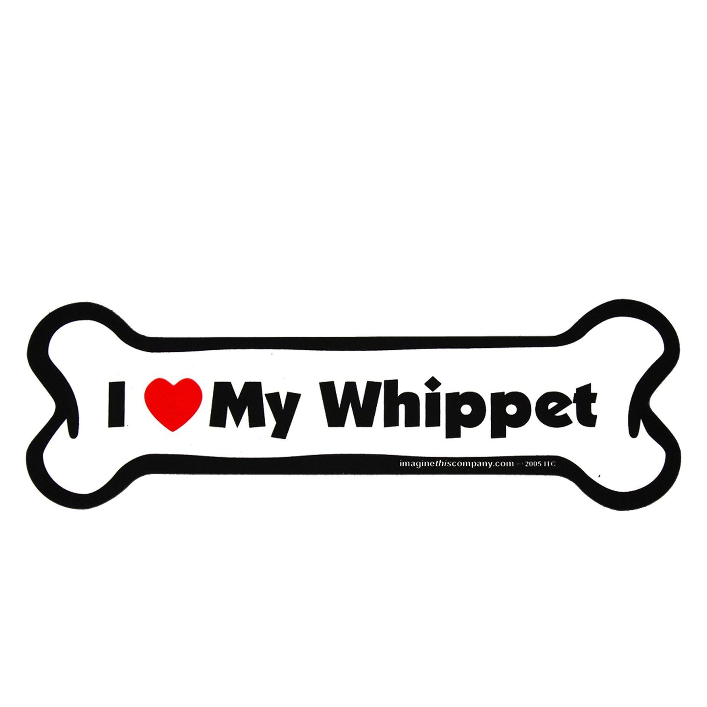 I Love My Dog Car Magnet: Breeds L - Z