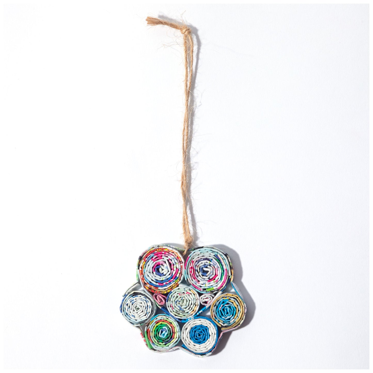 Recycled Magazine Furry Friend Ornament | Handmade, Fair Trade