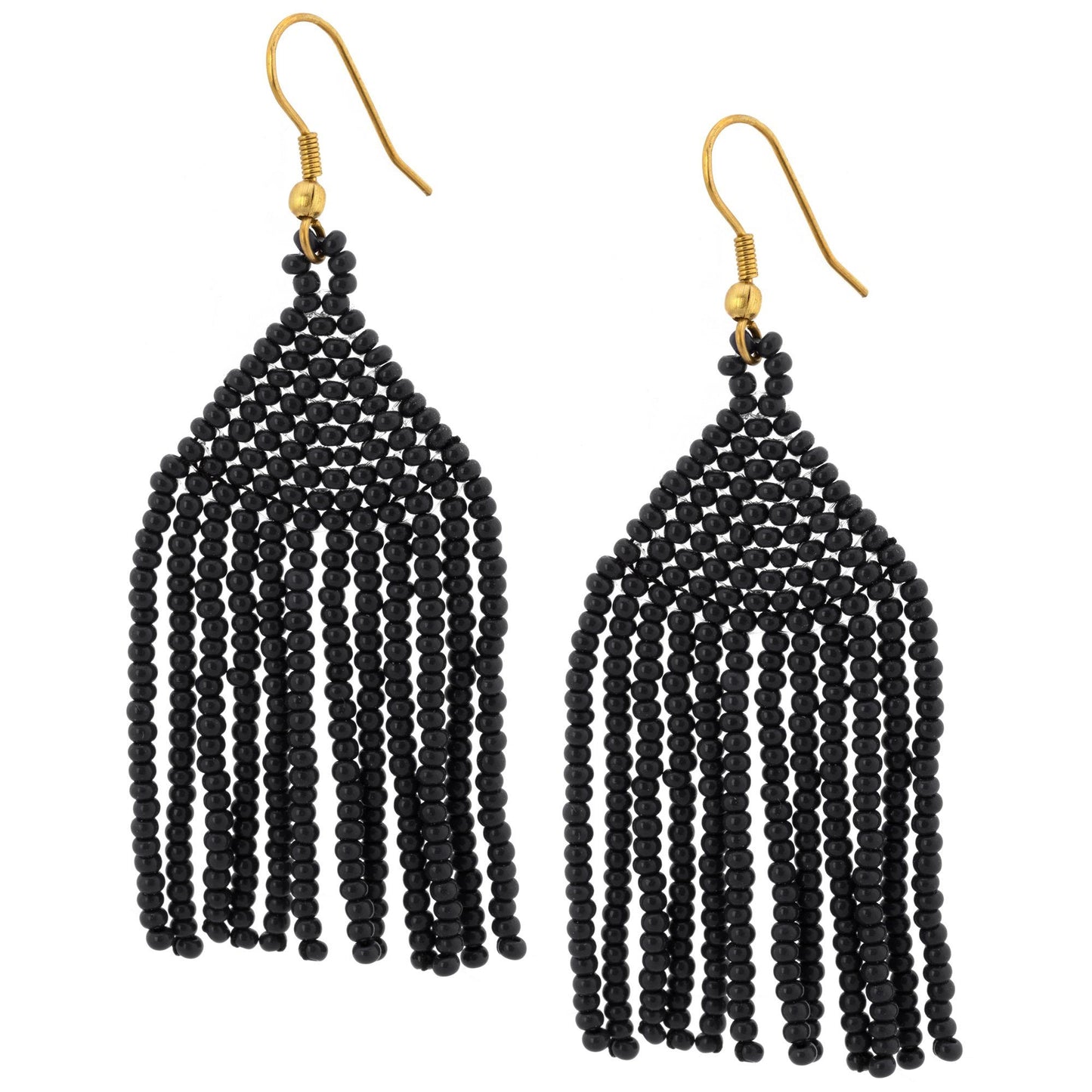 Brilliant Fringe Beaded Earrings