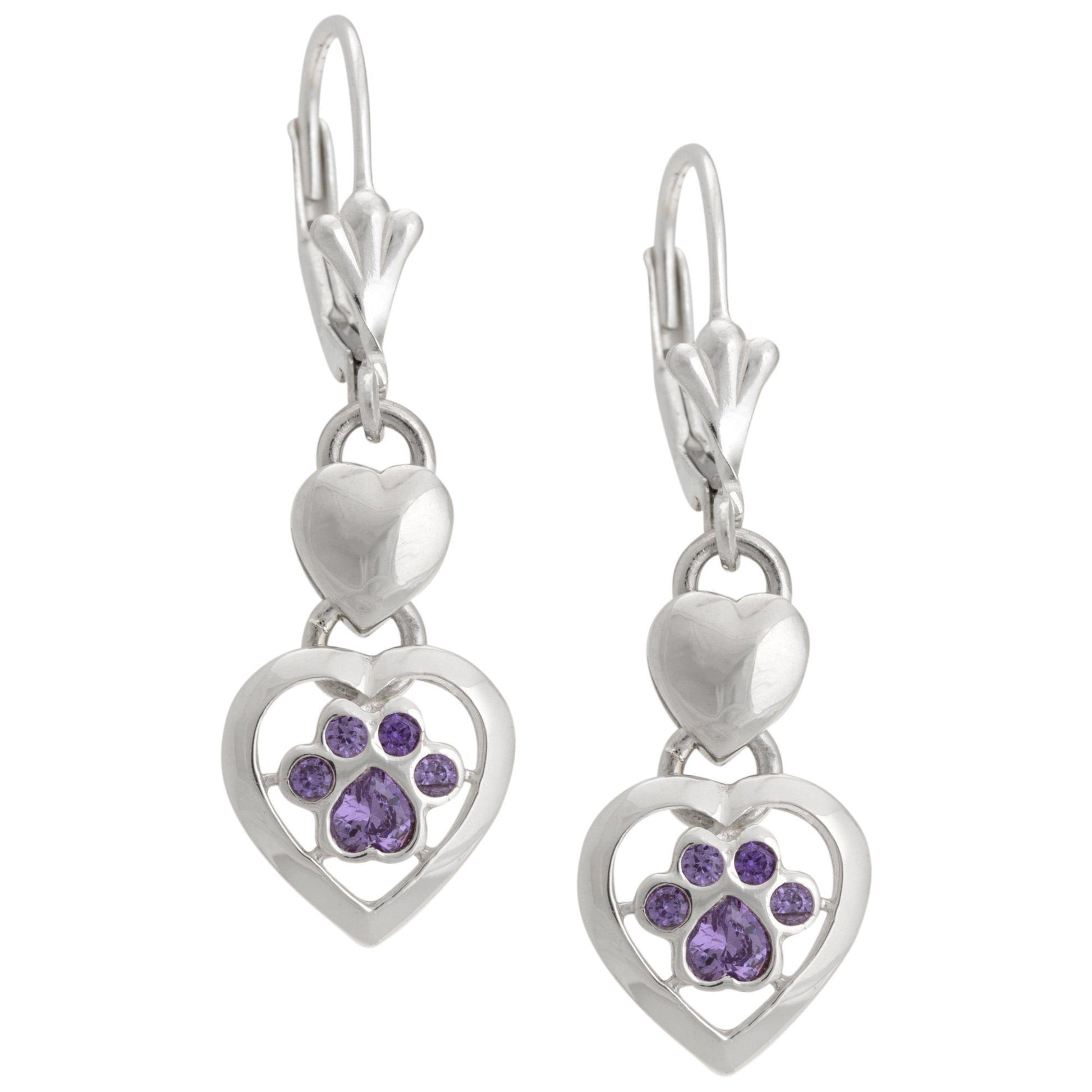 Paws In My Heart Sterling Earrings