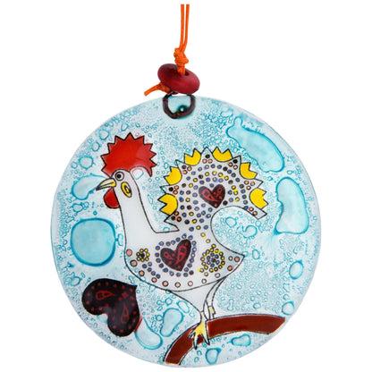 Feathered Friends Recycled Glass Ornament