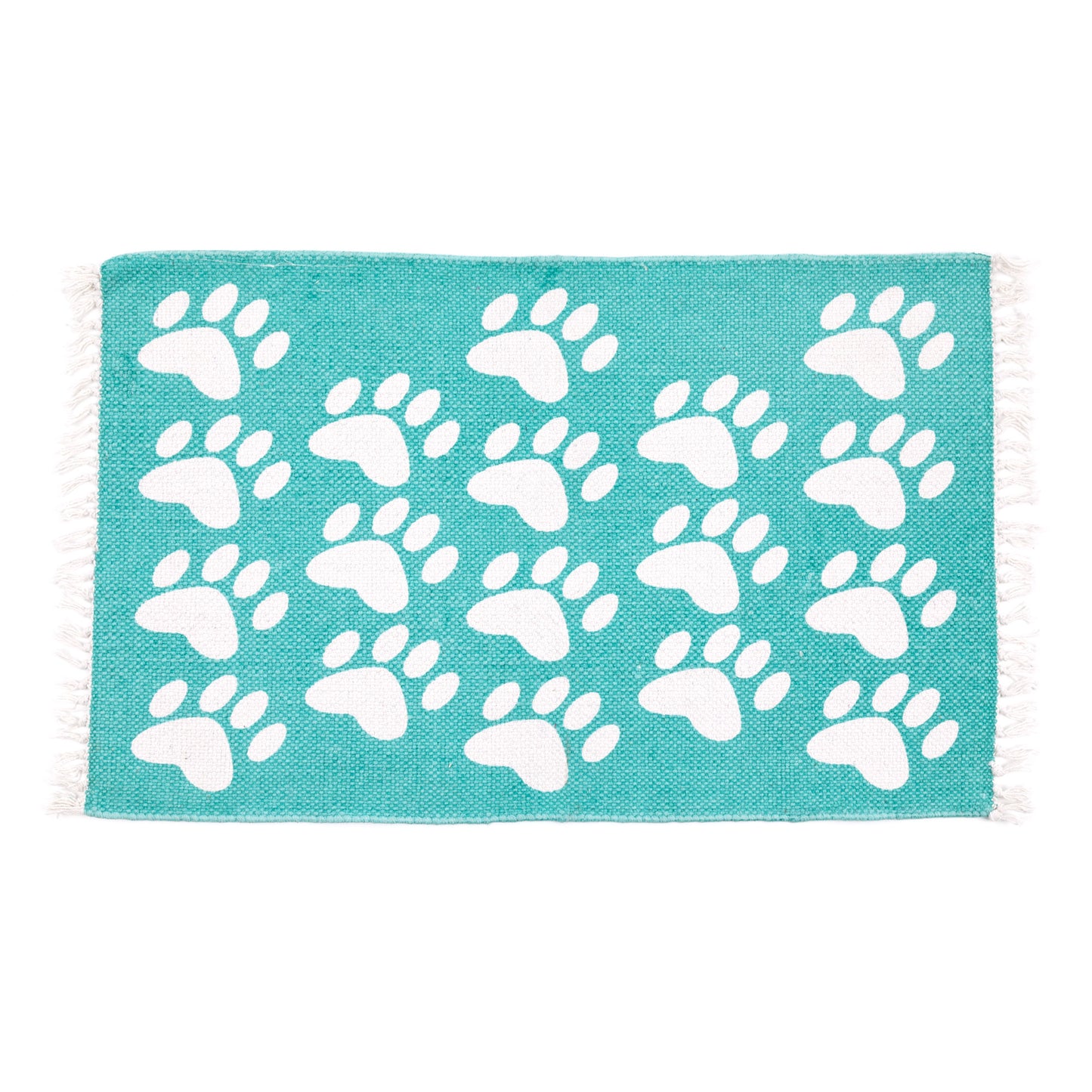 Printed Paws Woven Cotton Rug