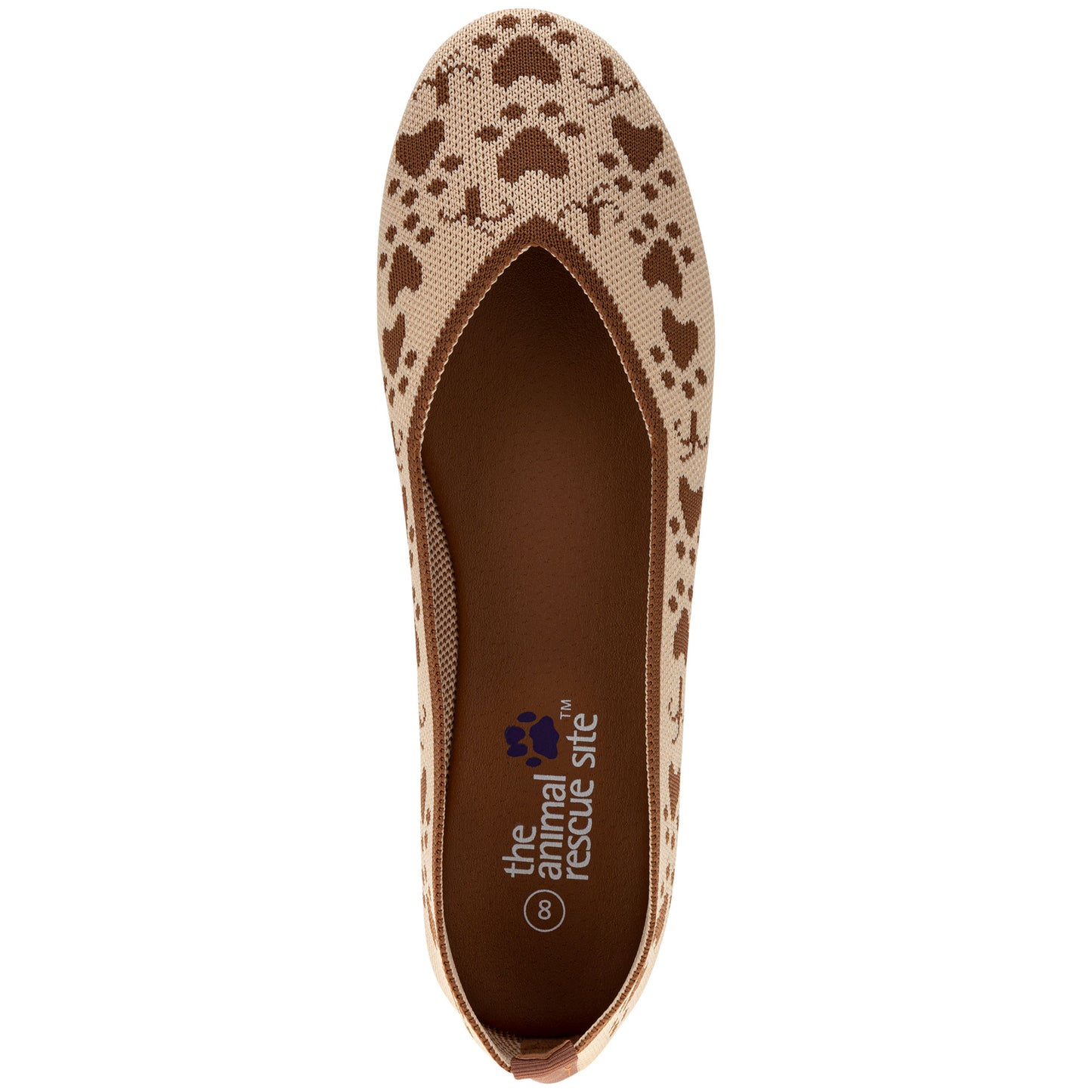 Woven Paw Print Ballet Flats