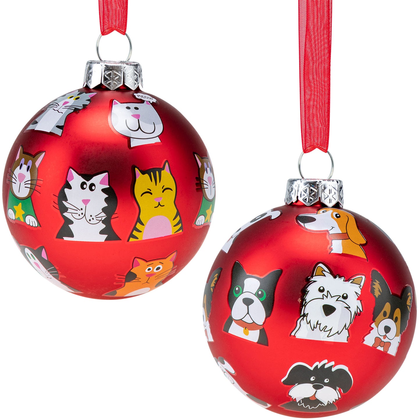 Pet Portrait Glass Ornament