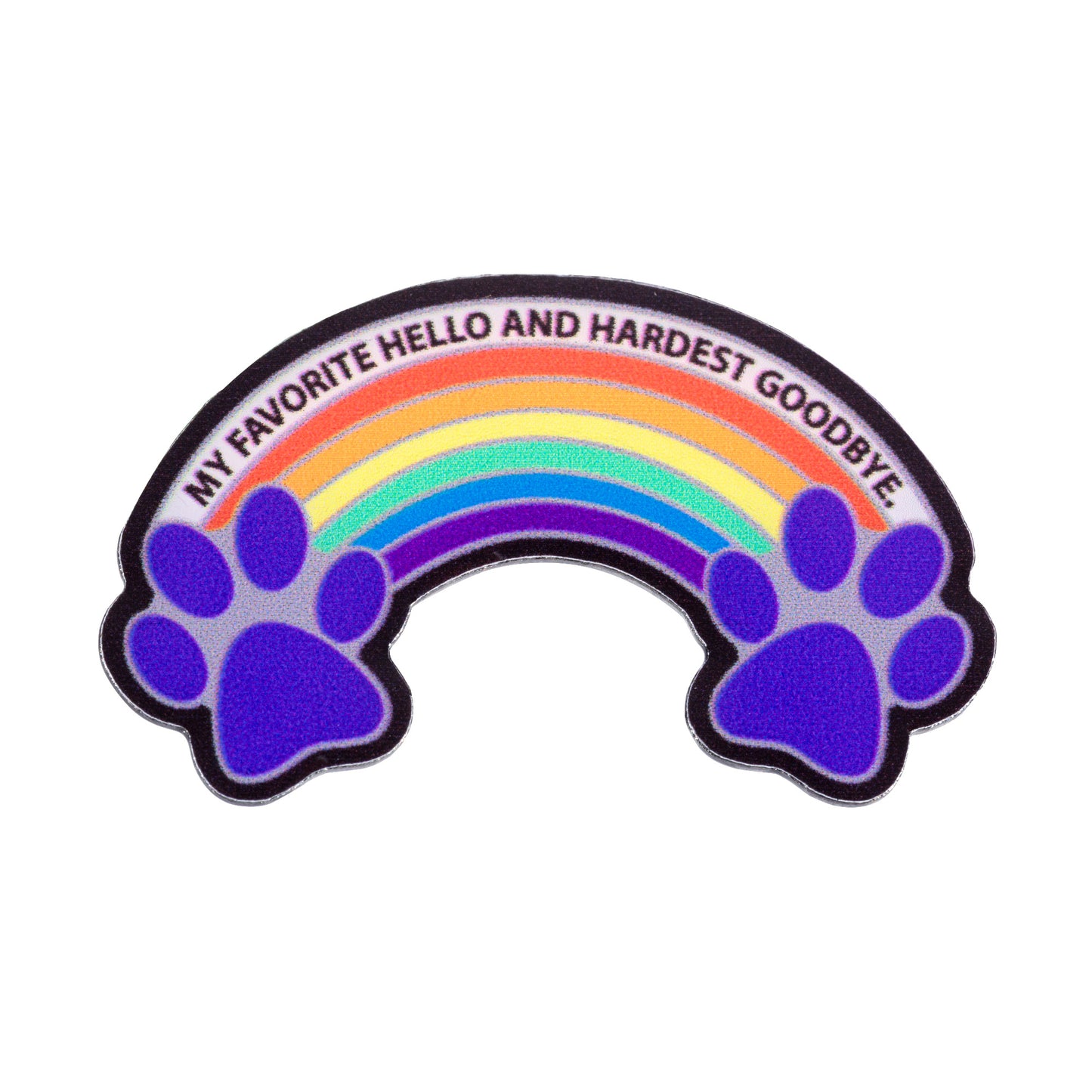 Rainbow Bridge Paw Lapel Pin