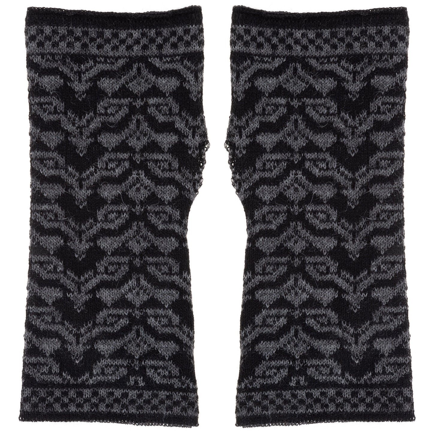 Two-Toned Alpaca Fingerless Mittens