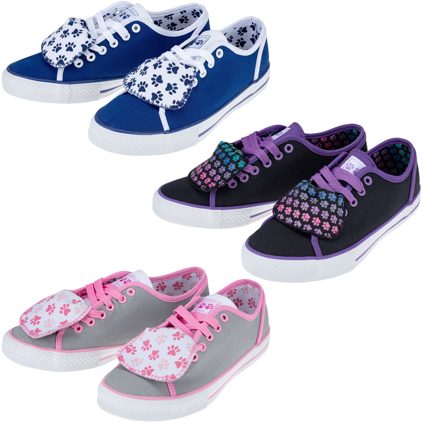 Women's Paw Print Low Top Shoes