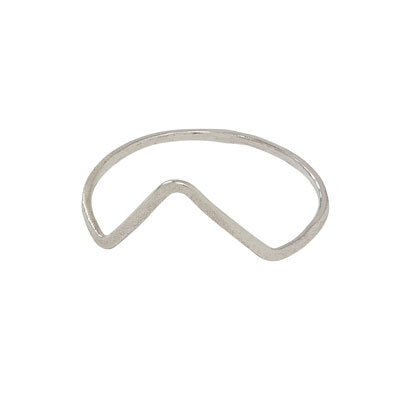 Triangle Brushed Sterling Silver Wire Ring | GreaterGood