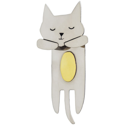 Hello Cat Mixed Metal Plant Charm