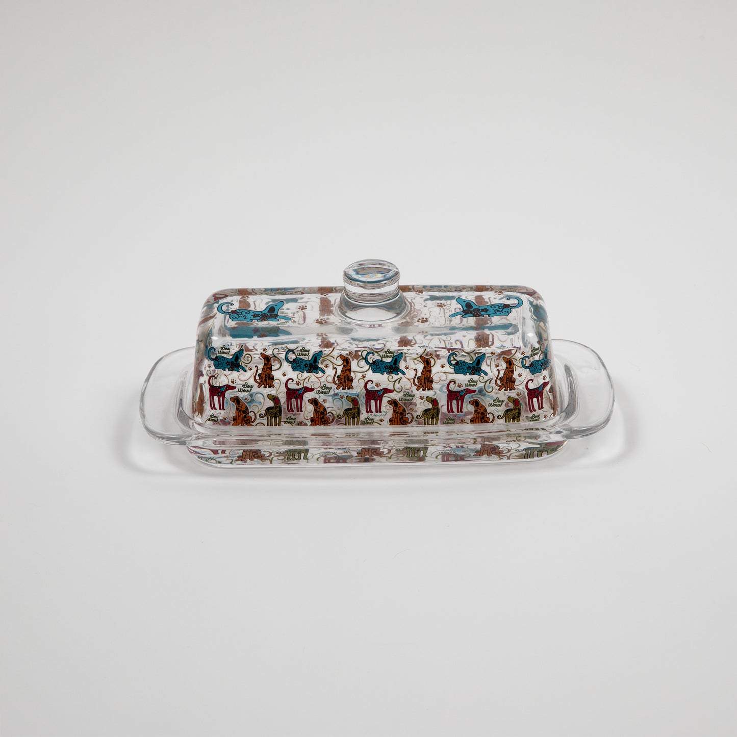 Festival Pet Glass Butter Dish