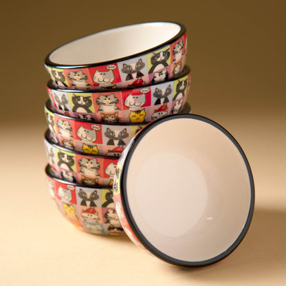 Pet Portrait Pinch Bowls - Set of 6