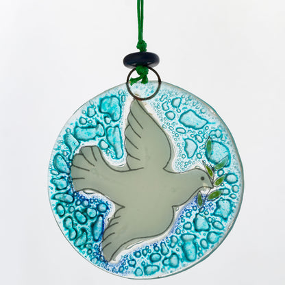 White Dove Recycled Glass Ornament