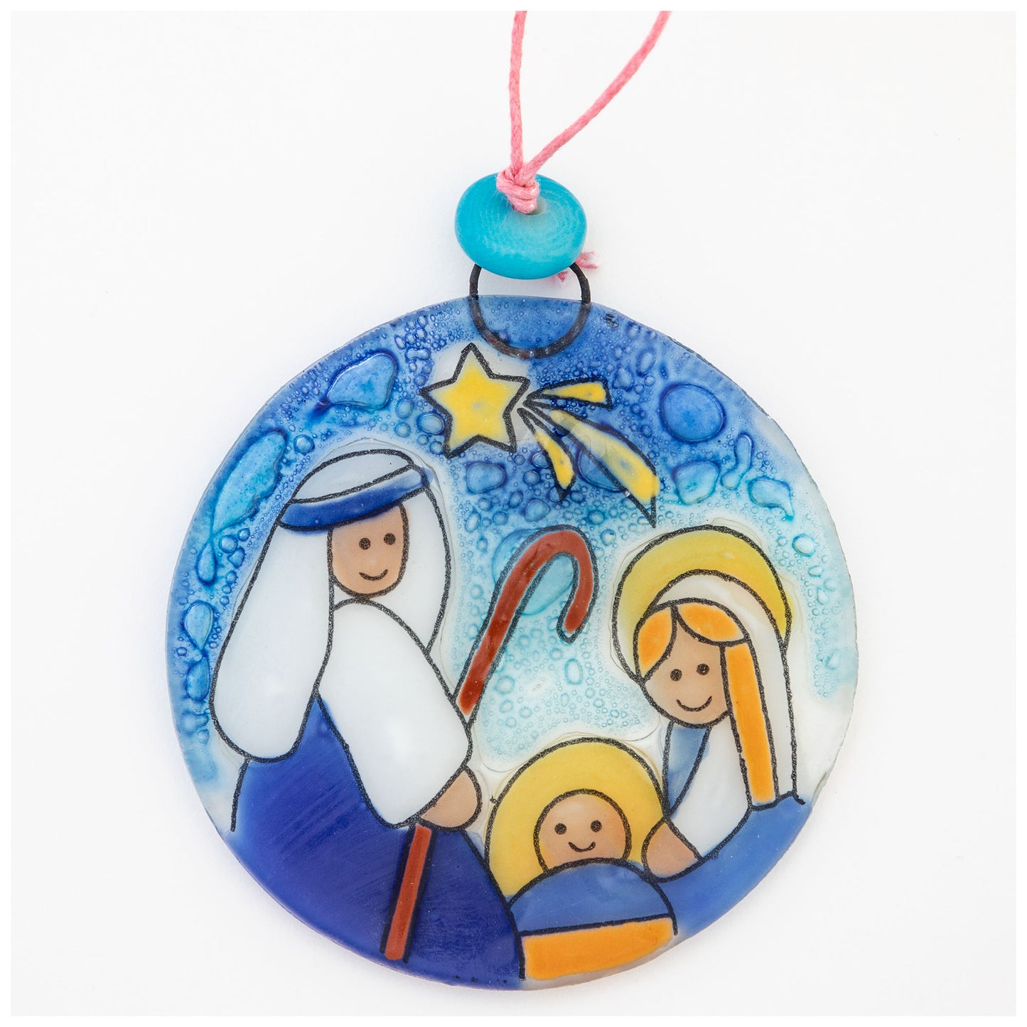 Nativity Recycled Glass Ornament