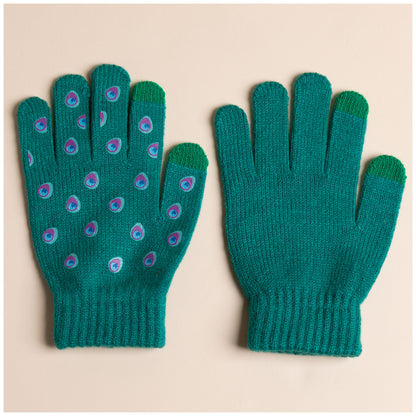 Peacock Print Touch Screen Gloves!