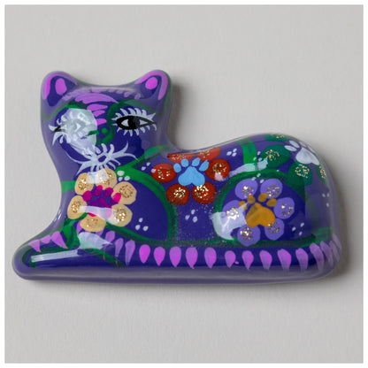 Hand-Painted Ceramic Cat Magnet