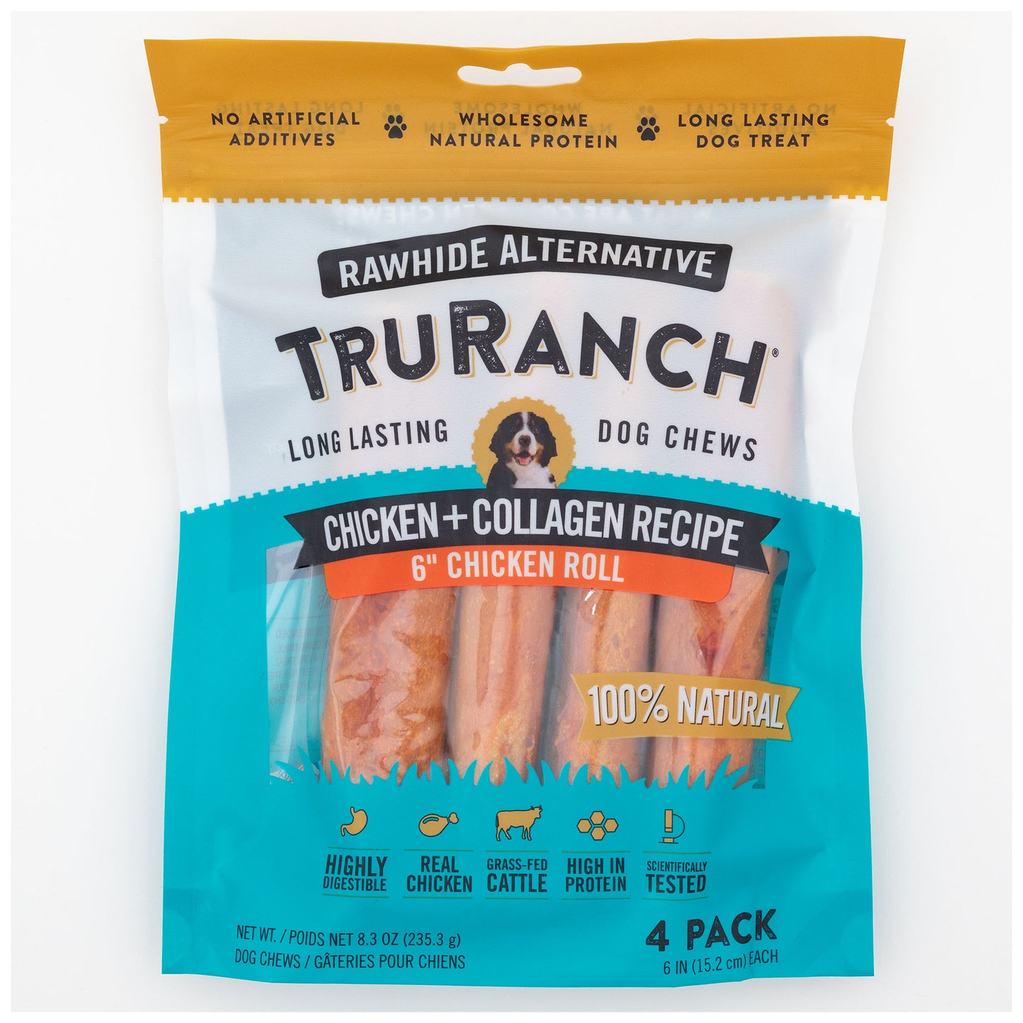 TruRanch&reg; 6" Collagen Roll - 4 Pack