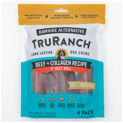 TruRanch&reg; 6" Collagen Roll - 4 Pack