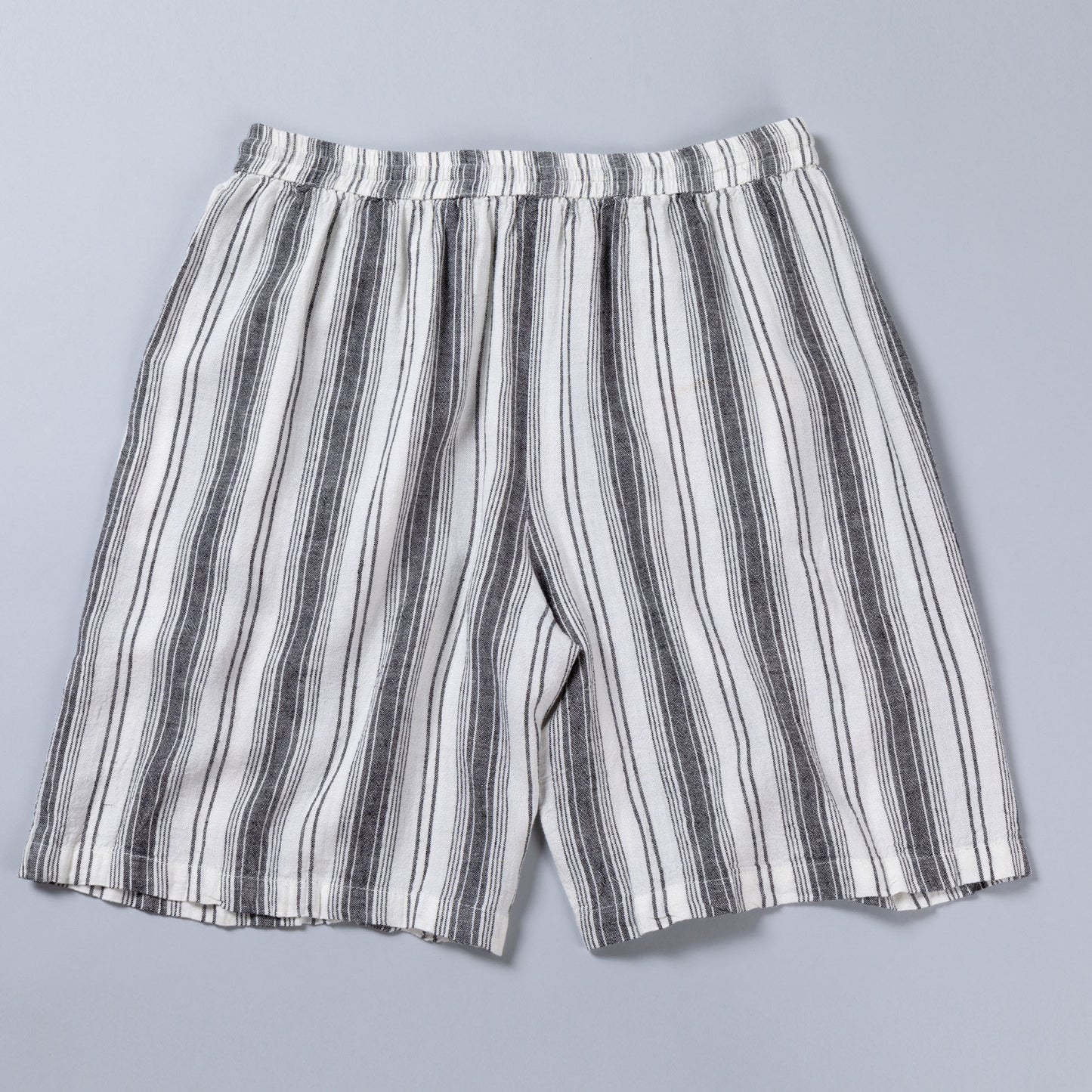 High-Rise Striped Shorts with Drawstring