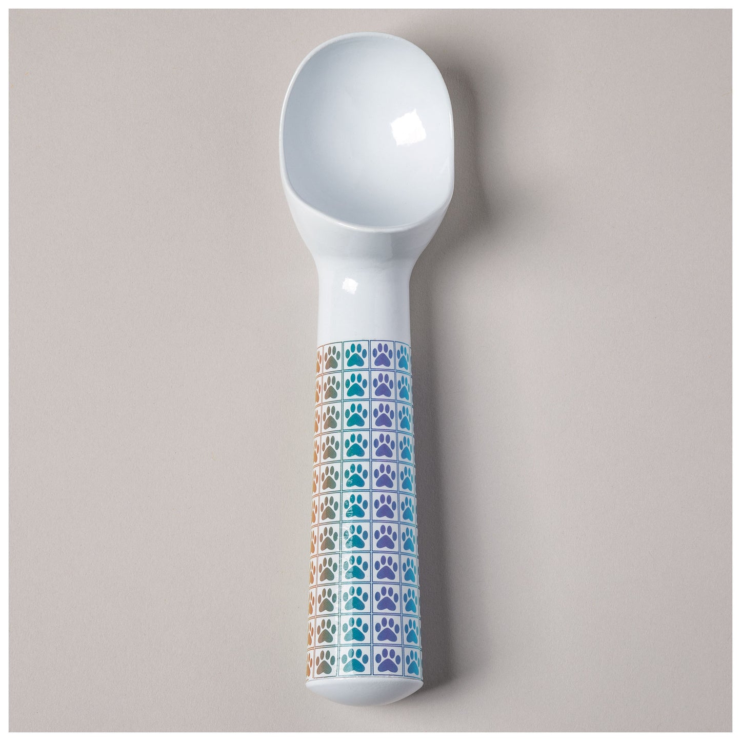 Vibrant Paw Pattern Ice Cream Scoop