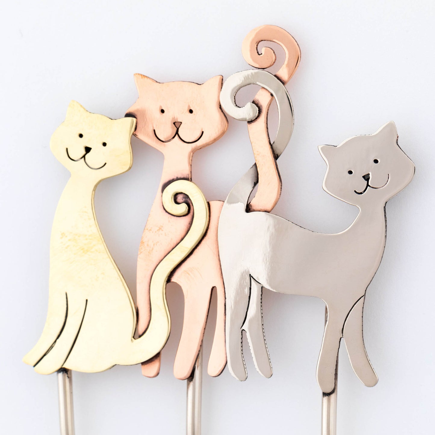 Cats & Tails Mixed Metal Sign with Hooks