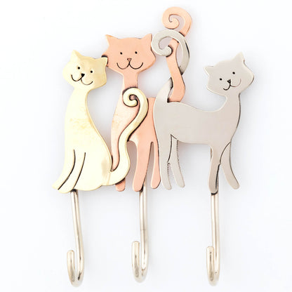 Cats & Tails Mixed Metal Sign with Hooks