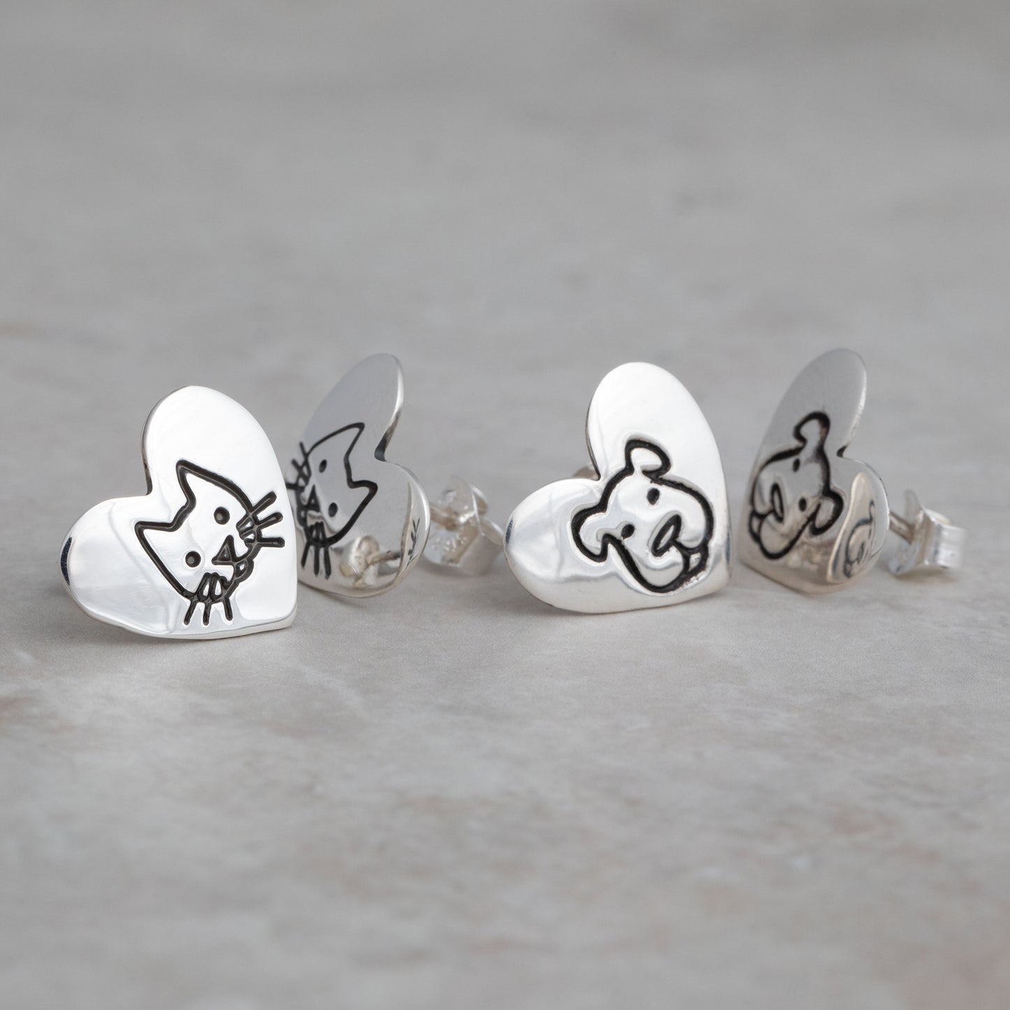 You Have My Heart Sterling Post Earrings