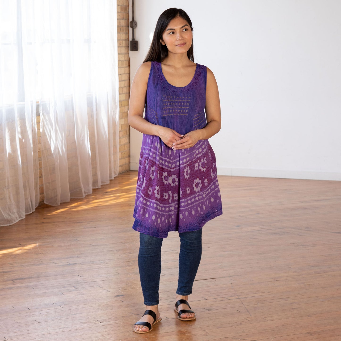 Purple Haze Hand Crafted Sleeveless Tunic