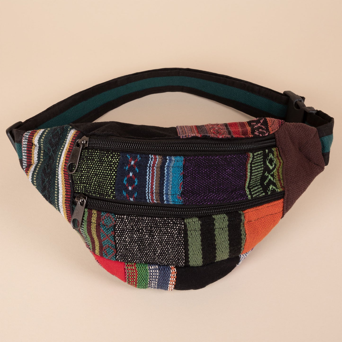 Mixed Patch Stripes Fanny Pack