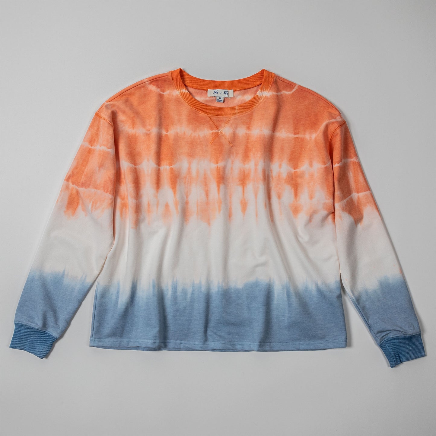 Dip-Dye Long Sleeve Knit Top