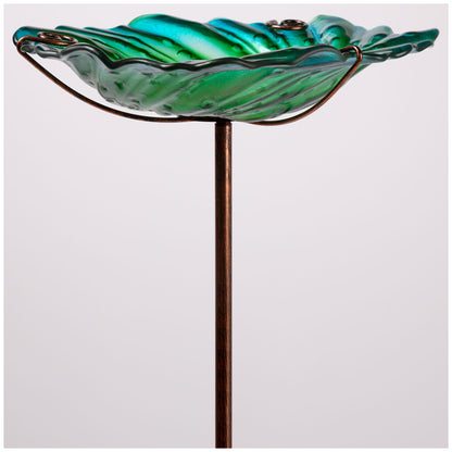 Ocean Swirl Stake Bird Bath Feeder