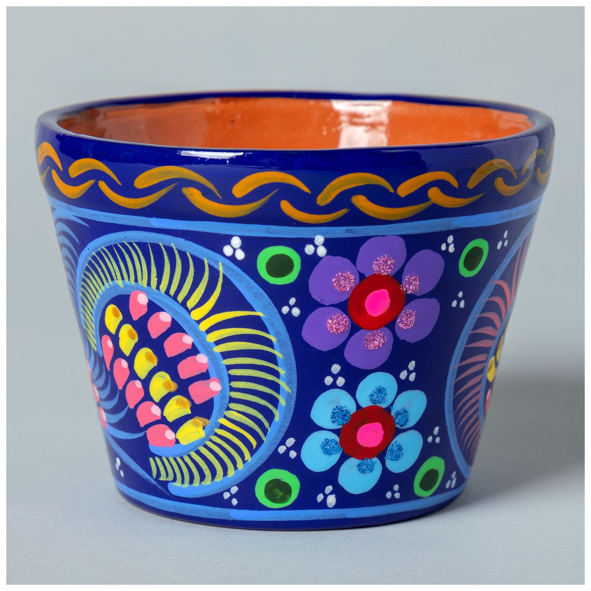 cheap small ceramic flower pots Fiesta Hand Painted Small Ceramic Planter
