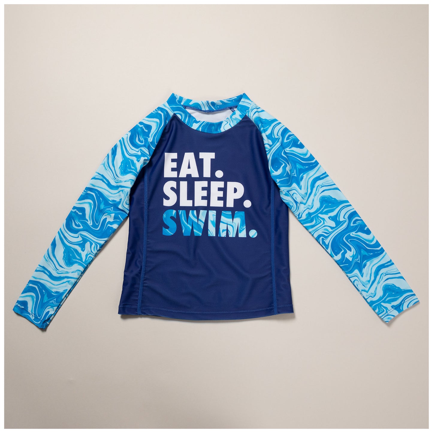 Kids Long Sleeve Rashguard Swim Shirt