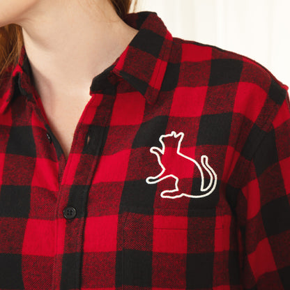 Pet Silhouette Flannel Shirt