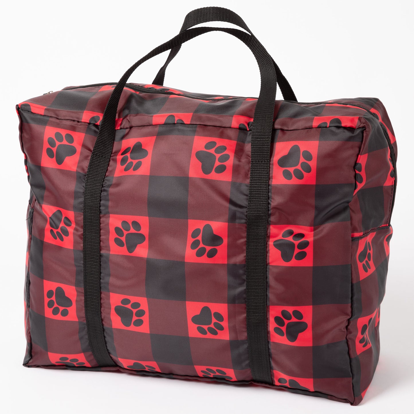 Paw Buffalo Check Large Packable Duffel