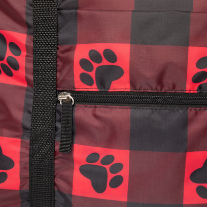 Paw Buffalo Check Large Packable Duffel