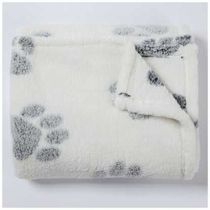 Paws I Love You Plush Sherpa Fleece Pet Blanket