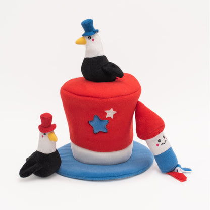 Zippy Paws&reg; Zippy Burrow&trade; Americana Top Hat Dog Toy