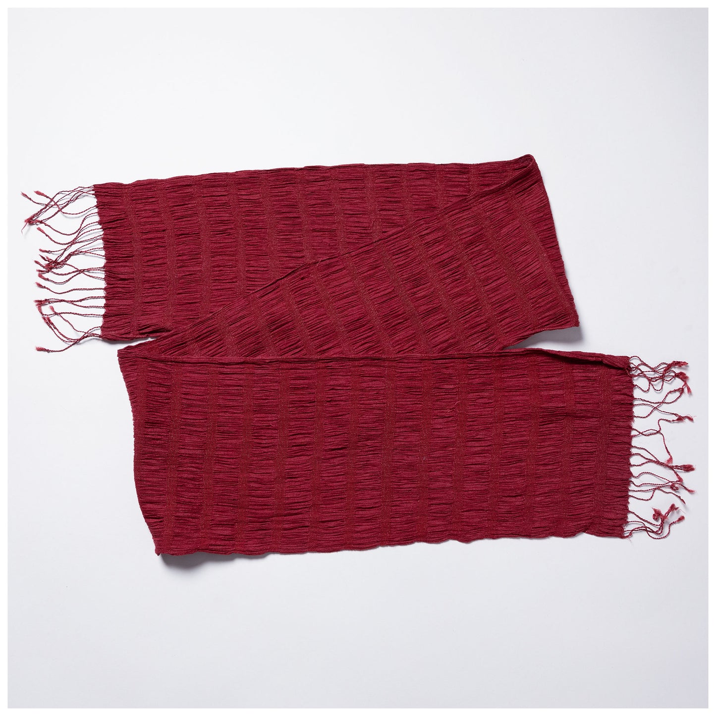 Sweet Fringe Maroon Hand Loomed Scarf