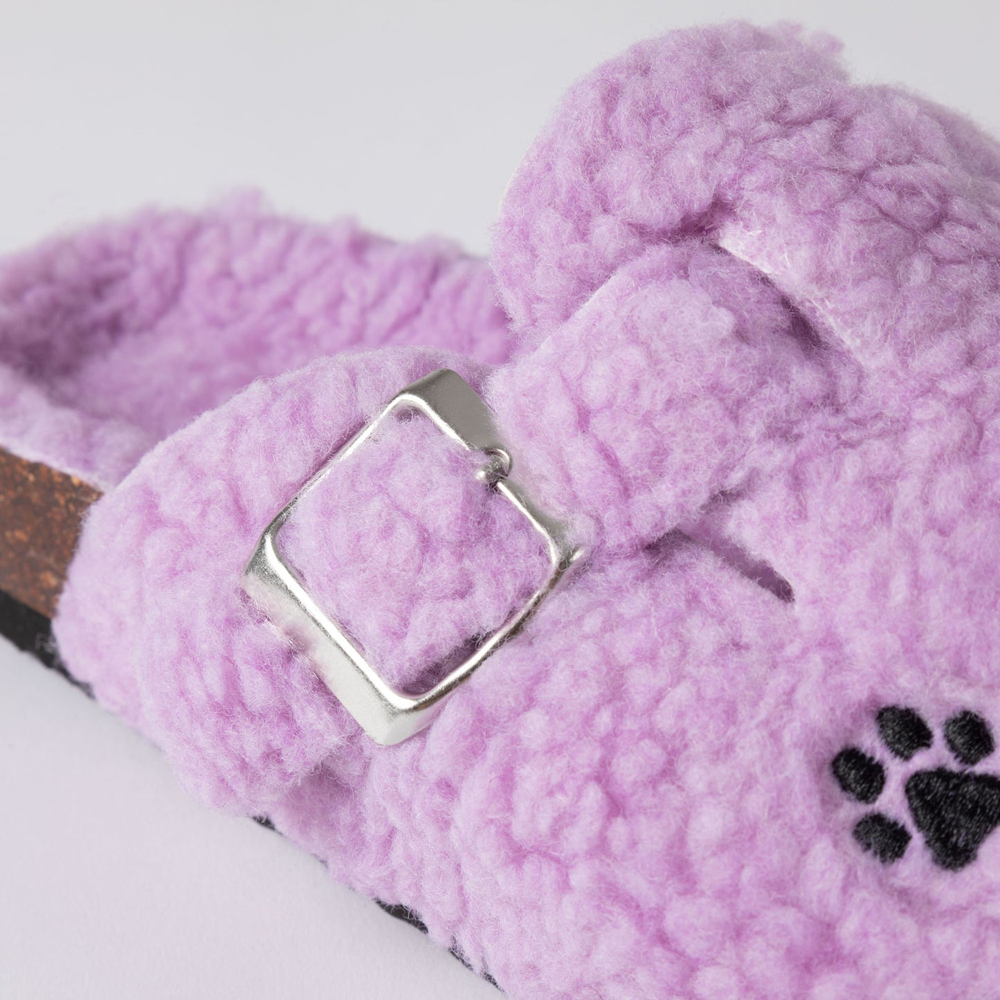 Paw Print Plush Sherpa Fleece Clog Slippers