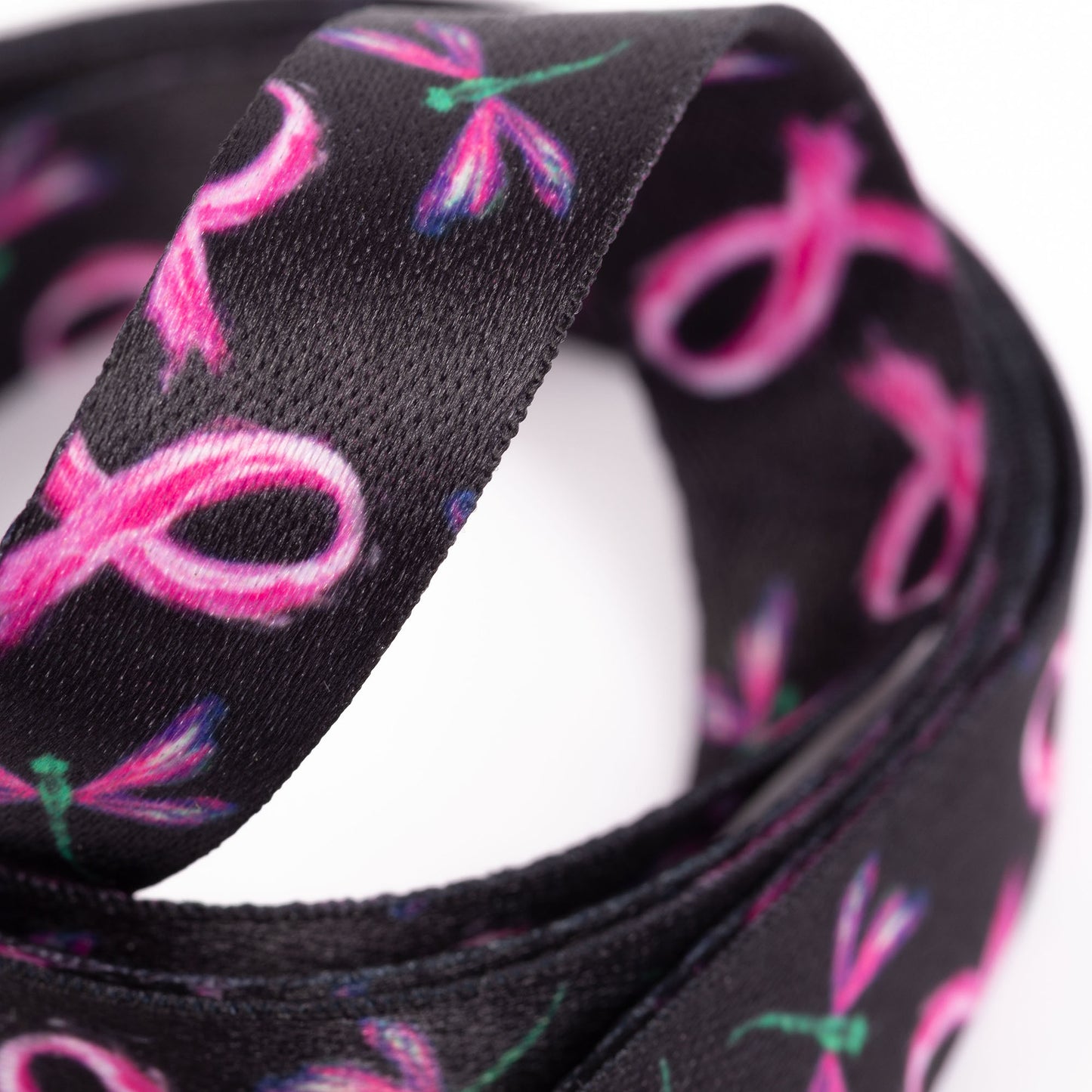 Pink Ribbons & Dragonflies Multi Use Lanyard