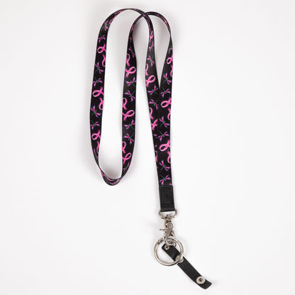 Pink Ribbons & Dragonflies Multi Use Lanyard