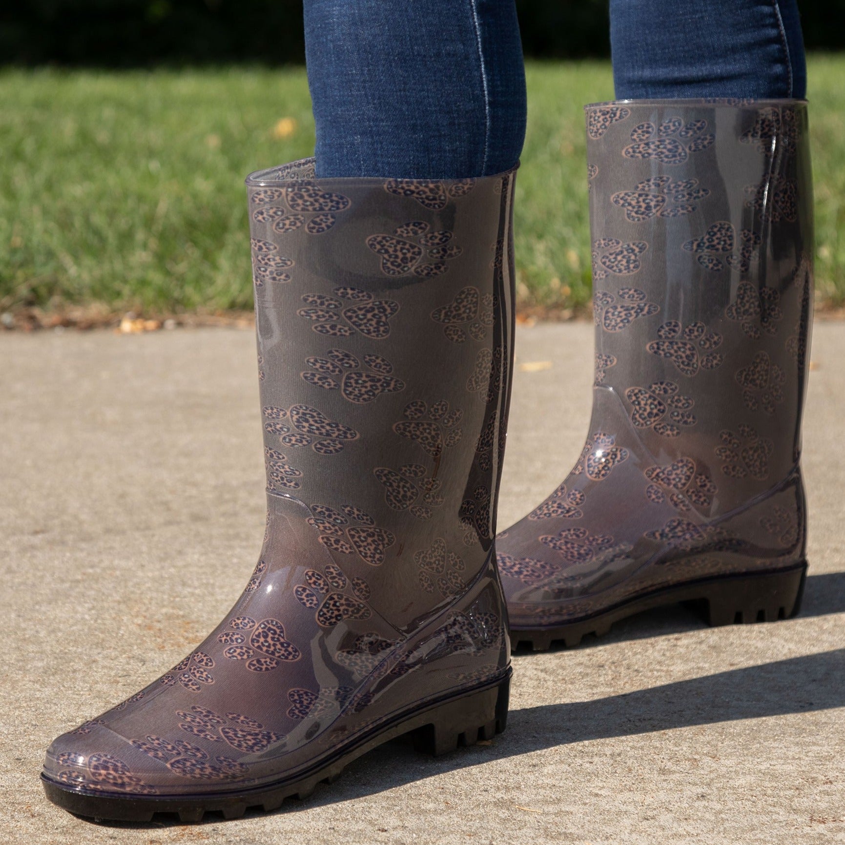 Boots with paw prints sale